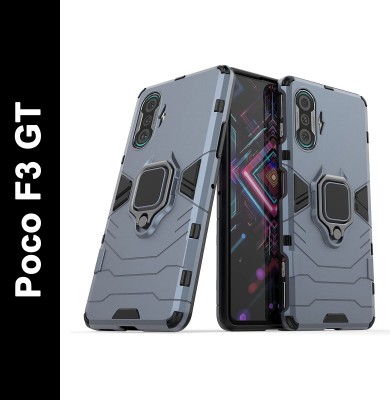 RUNICHA Back Cover for Poco F3 GT(Blue, Shock Proof, Pack of: 1)