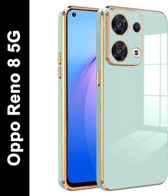 Micvir Back Cover for Oppo Reno8 5G(Green, Silicon, Pack of: 1)