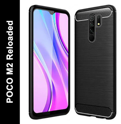 Zapcase Back Cover for Mi Redmi 9 Prime, POCO M2, POCO M2 Reloaded(Black, Grip Case, Silicon, Pack of: 1)