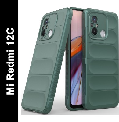 Zapcase Back Cover for Redmi 12C(Green, 3D Case, Silicon, Pack of: 1)