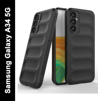 Zapcase Back Cover for Samsung Galaxy A34 5G(Black, 3D Case, Silicon, Pack of: 1)
