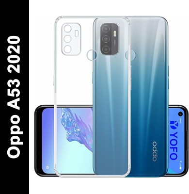 Aarov Back Cover for OPPO A53 2020, Oppo A53 Plain cover, oppo a53 plain back cover(Transparent, Grip Case, Silicon, Pack of: 1)