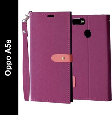 Wynhard Flip Cover for Oppo A5s(Pink, Grip Case, Pack of: 1)