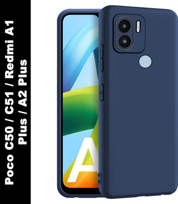 CEDO XPRO Back Cover for Poco C50, Redmi A1 Plus, Poco C51, Redmi A2 Plus(Blue, Dual Protection, Silicon, Pack of: 1)