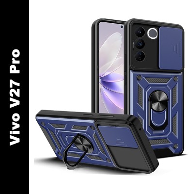 KrKis Back Cover for Vivo V27 Pro, 360° Protection | Slide Camera Case(Blue, Shock Proof, Pack of: 1)