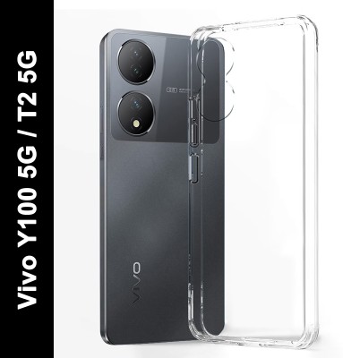 Fashionury Back Cover for Vivo T2 5G, Vivo Y100 5G(Transparent, Grip Case, Silicon, Pack of: 1)