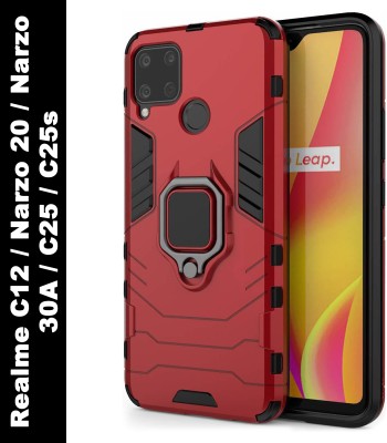 BOZTI Back Cover for Realme C12, Realme Narzo 20, Realme Narzo 30A, Realme C25, Realme C25s(Red, Rugged Armor, Pack of: 1)