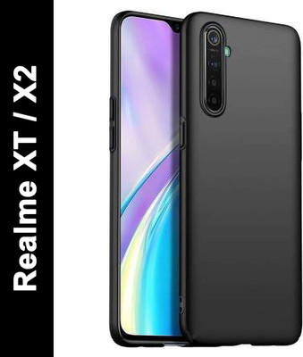 NewSelect Back Cover for Realme XT, Realme X2(Black, Grip Case, Pack of: 1)