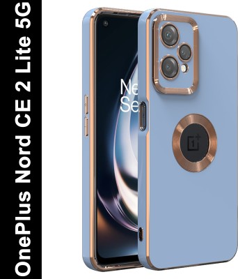KartV Back Cover for OnePlus Nord CE 2 Lite 5G(Blue, Gold, Electroplated, Silicon, Pack of: 1)