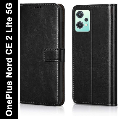Nuvak Flip Cover for OnePlus Nord CE 2 Lite 5G(Black, Magnetic Case, Pack of: 1)