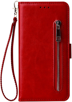 TELETEL Wallet Case Cover for Samsung Galaxy A15 (5G)(Red, Cases with Holder, Pack of: 1)