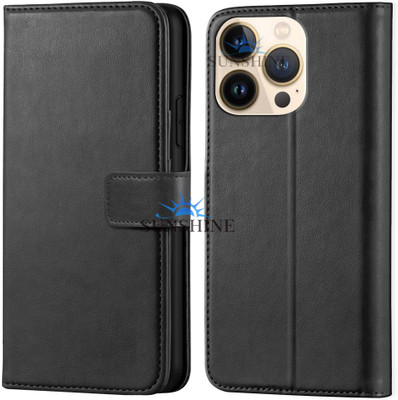 SUNSHINE Wallet Case Cover for Leather Magnetic Vintage Flip Wallet Case Cover for IPHONE-13 PRO MAX(Black, Hard Case, Pack of: 1)