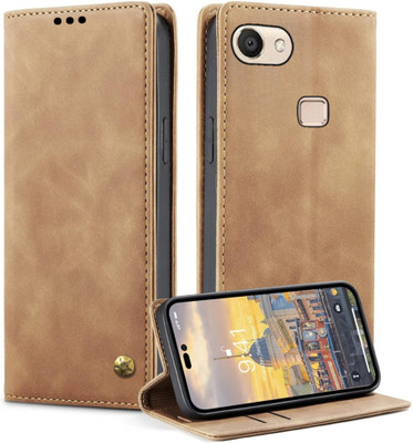 XSHIELD Flip Cover for Oppo F5 F5 Youth | Business Professional Case |Foldable Stand Back Cover|(Brown, Dual Protection, Pack of: 1)