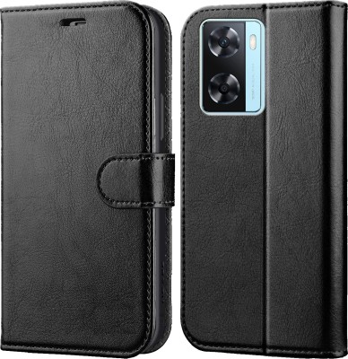 Unirock Wallet Case Cover for OPPO A77(Black, Dual Protection, Pack of: 1)