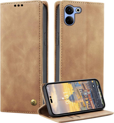 GoPerfect Wallet Case Cover for Vivo V29E 5G , Premium Imported Business Series Flip Back Cover(Brown, Grip Case, Pack of: 1)