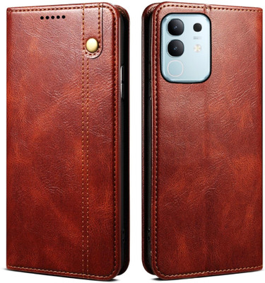 GoPerfect Wallet Case Cover for iQOO Z10x 5G / Vivo T4x 5G, Flip Back Cover Case(Red, Magnetic Case, Pack of: 1)
