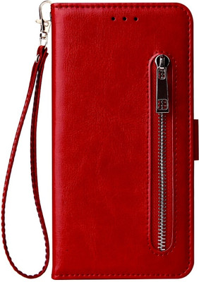 Trounce Wallet Case Cover for Oppo A9 (2020)(Red, Card Holder, Pack of: 1)