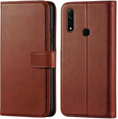 Frazil Wallet Case Cover for Oppo A31(Brown, Dual Protection, Pack of: 1)