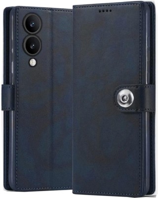 COVERBNEW Flip Cover for Vivo V2315 / Y28 5G / Y17s(Blue, Magnetic Case, Pack of: 1)