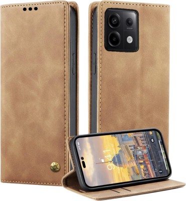 Luxury Counter Flip Cover for Oppo Reno 8 Pro 5G Leather Finish | Inside TPU with Card Pockets | Back Cover(Brown, Grip Case, Pack of: 1)