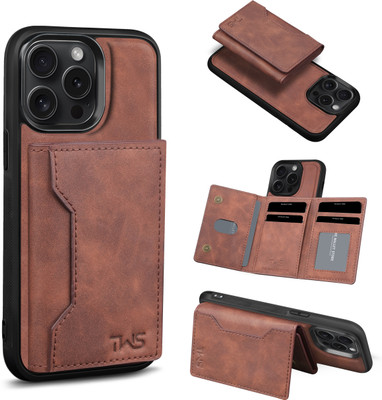 TWS Wallet Case Cover for iPhone 13 Pro Max(Brown, Cases with Holder, Pack of: 1)