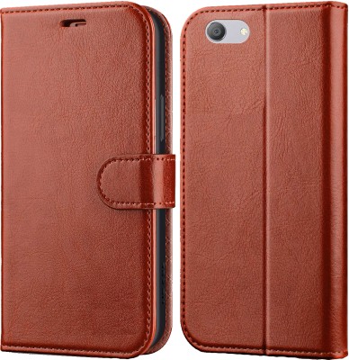 Digilett Flip Cover for VIVO Y53(Brown, Magnetic Case, Pack of: 1)