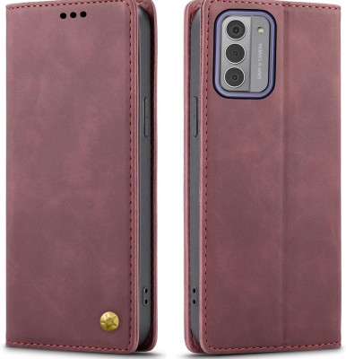 ClickAway Front & Back Case for Nokia G42 5G, Latest Top Notch Product | Rich Look| Premium High Quality Flip Back Cover(Maroon, Shock Proof, Pack of: 1)