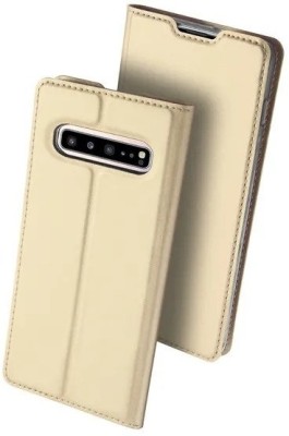 Elica Wallet Case Cover for Samsung Galaxy S10 5G(Gold, Shock Proof, Pack of: 1)