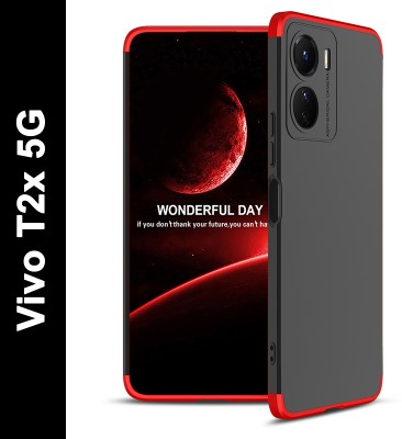 FlareHUB Back Cover for Vivo T2x 5G(Red, Hard Case, Pack of: 1)