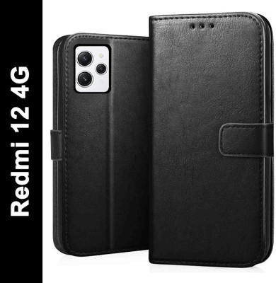 CEDO XPRO Flip Cover for Redmi 12 4G(Black, Dual Protection, Pack of: 1)