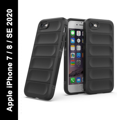 Zapcase Back Cover for Apple iPhone 7& 8, SE 2020(Black, 3D Case, Silicon, Pack of: 1)