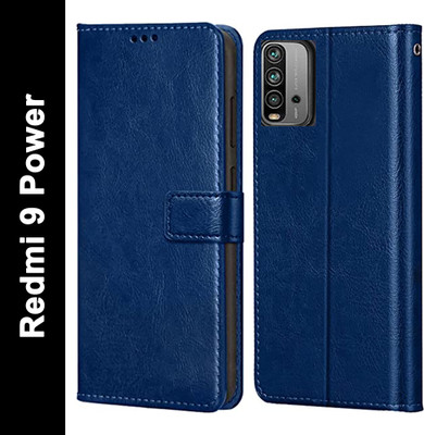 Ridhaniyaa Back Cover for Redmi 9 Power(Blue, Cases with Holder, Pack of: 1)