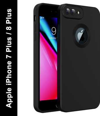 KartV Back Cover for Apple iPhone 7 Plus, 8 Plus(Black, Camera Bump Protector, Silicon, Pack of: 1)