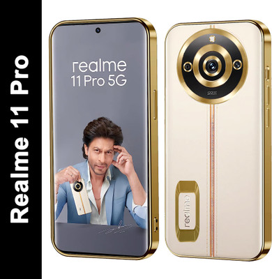 TKTHUB Back Cover for Realme 11 Pro(Gold, Silicon, Pack of: 1)
