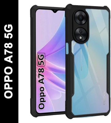 Micvir Back Cover for OPPO A78 5G(Transparent, Black, Camera Bump Protector, Pack of: 1)