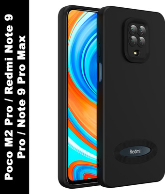 KartV Back Cover for Poco M2 Pro, Mi Redmi Note 9 Pro, Pro Max(Black, Camera Bump Protector, Silicon, Pack of: 1)