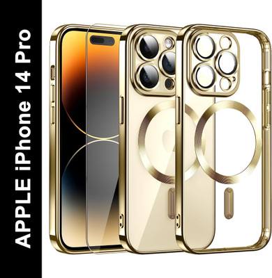 Caseex Back Cover for APPLE iPhone 14 Pro(Gold, Magnetic Case, Pack of: 1)