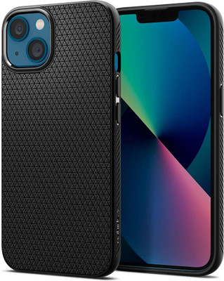 Spigen Liquid Air Back Cover for Apple iphone 15/14/13(Black, Grip Case, Pack of: 1)