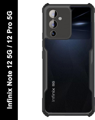 Mobile Mart Back Cover for Infinix Note 12 Pro 5G, Infinix Note 12 5G(Black, Camera Bump Protector, Pack of: 1)