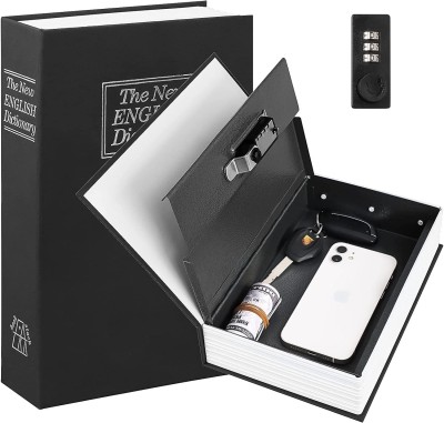 Keetoz Portable Safe Box/Great For Storing Cash Etc (Small, 18*115*55cm, Black) Cash Box(1 Compartments)