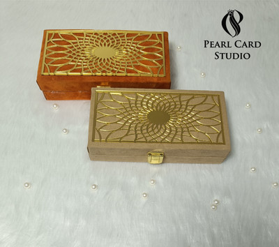 Pearlcardstudio Elegant Shagun Gift Boxes – Perfect for Gifting on Every Occasion (pack of 2) Cash Box(2 Compartments)