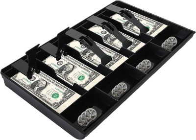 SKGREEN Money Tray Cash Register Drawer 5 Bills 4 Coins Compartments counter Cash Box(9 Compartments)