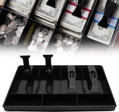 Archoice Cash Register Box 4 Cash and 3 Coin Compartment Cash Box(7 Compartments)