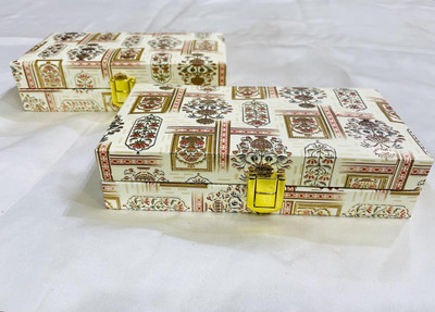 Pearlcardstudio SAGAN BOXES ( set of 2) Cash Box(1 Compartments)