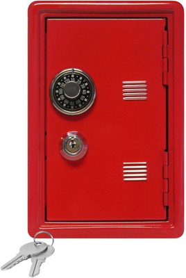 LIVRA Mini Metal Safe Bank for Kids & Adults | Dual Lock Money Storage Box Cash Box(2 Compartments)