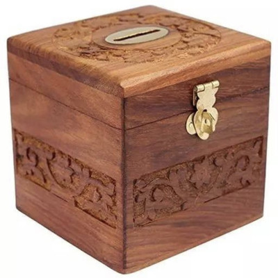 QUEEN ART HANDICRAFTS Handmade Best Quality Money Bank/Piggy Bank Cash Box(1 Compartments)