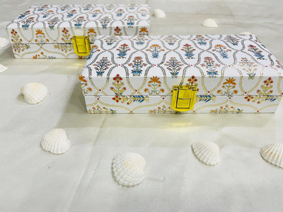 Pearlcardstudio SAGAN BOXES ( set of 2) Cash Box(1 Compartments)