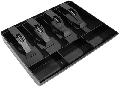 KERFORA 3 Coin/4 Bill Cash Drawer Cash Box(4 Compartments)