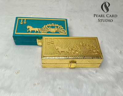 Pearlcardstudio Elegant Shagun Gift Boxes – Perfect for Gifting on Every Occasion (pack of 2) Cash Box(2 Compartments)