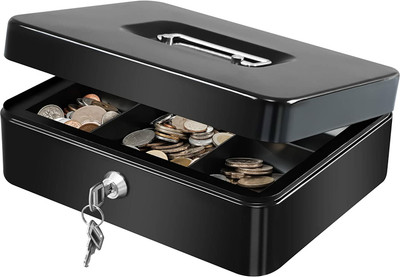 BLAPOXE Cash Box(1 Compartments)